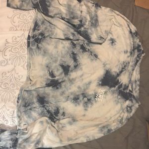 Vans blue and white tide dyed extra large crop